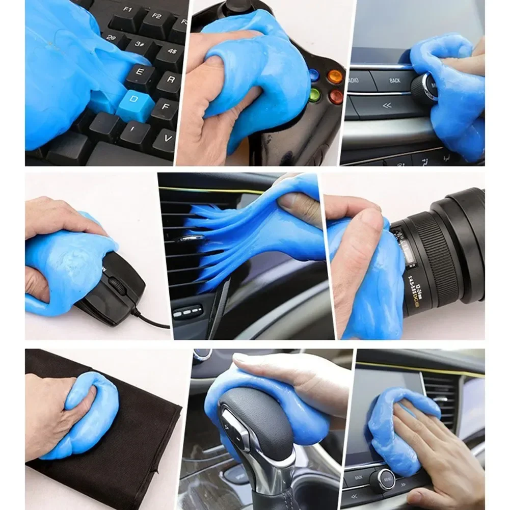 Random Car Cleaning Pad Glue Powder Cleaner Gel Picks Up Dust Dirt From Car Interior Clean Tool Washing Glue Slime