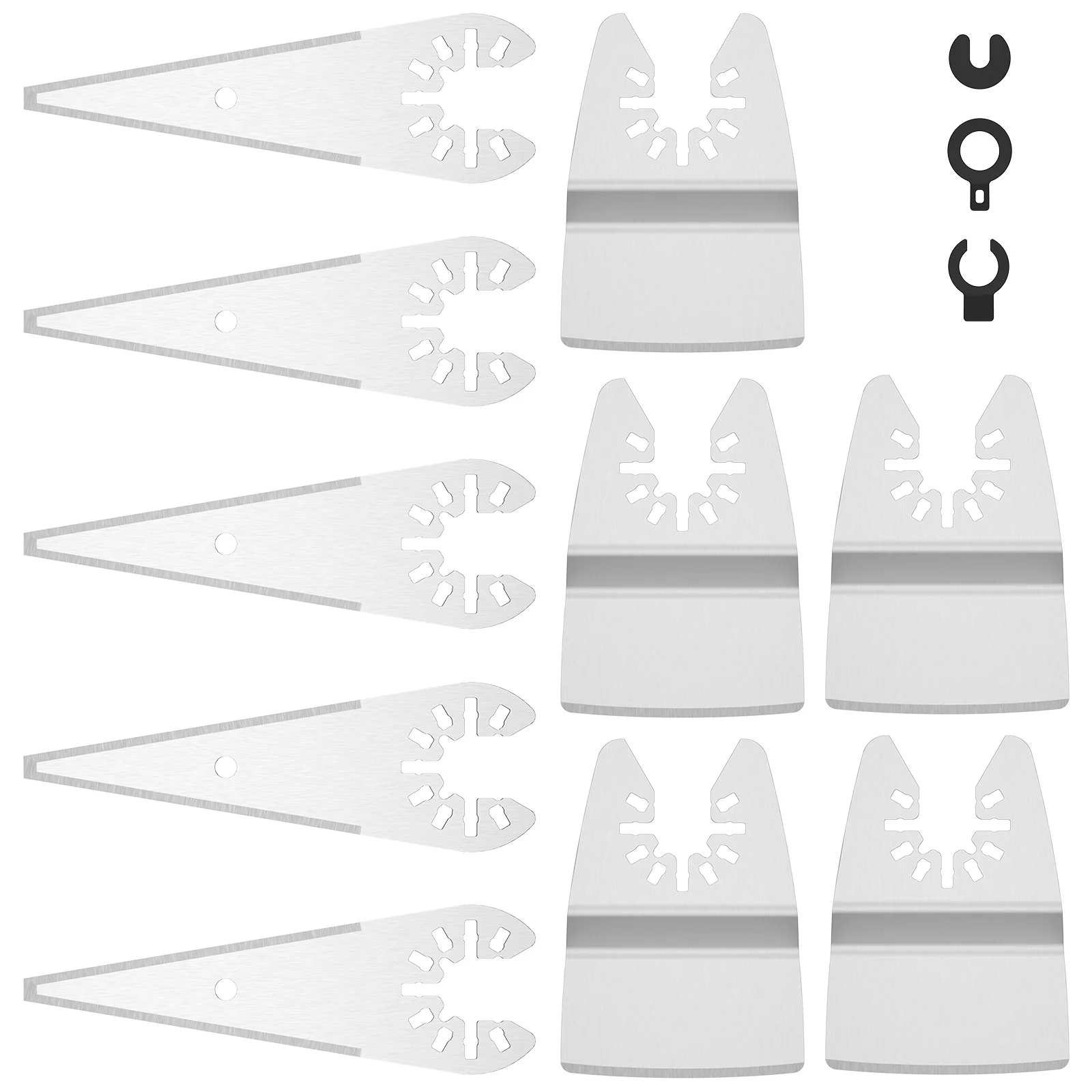 

10Pcs Oscillating Tool Scraper Blades Kit Multitool Scraper Blades Multipurpose Rigid Scrapers and Tapered Cutting Scrapers Set