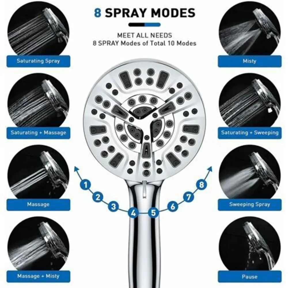 10ModeFilterHandShowerHeadAntimicrobialAnionFlapSprinklerhead