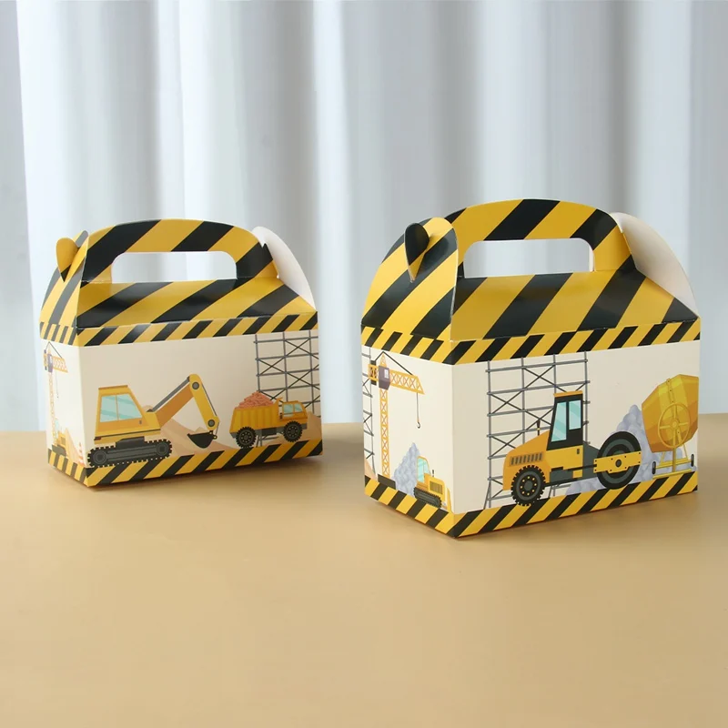 Description Picture 3 of itemConstruction Tool Boxes Trucks Theme Candy Gift Box Birthday Party Decor Kids Boy Construction Excavator Theme Party Supplies
