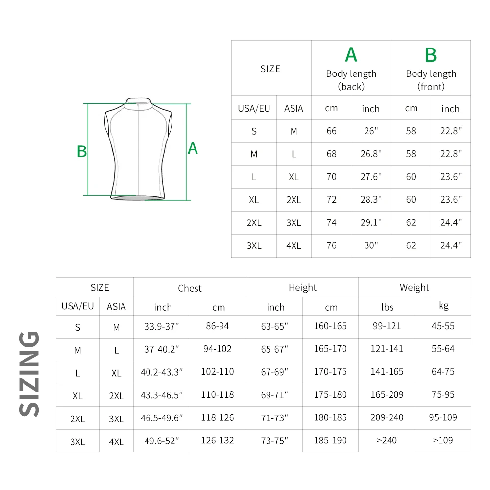 Cycling Vest Men's Windproof Cycling Vest With Zipper Pocket