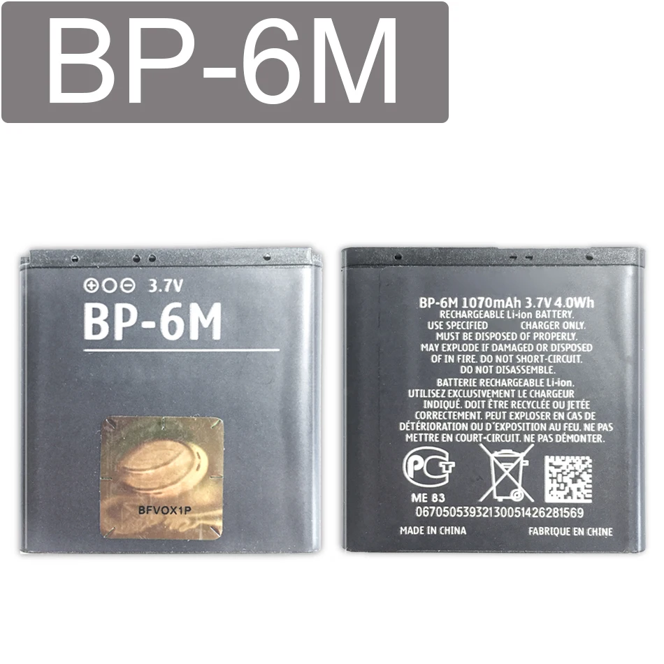 Batteria Bp-6M 1100Mah Per Nokia N93 N73 9300 6233 6280 6282 3250 6151 6234 6288 9300I N77 6151 62