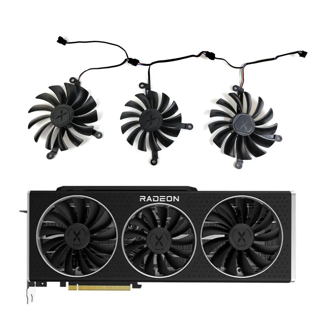 Ventola Gpu Originale 95Mm 87Mm 4-Pin Muslimexayxfx Rx6900Xt Per Xfx Speed Moc 319 Amd Radeon Rx 6800 6900Xt 6800Xt Gpu