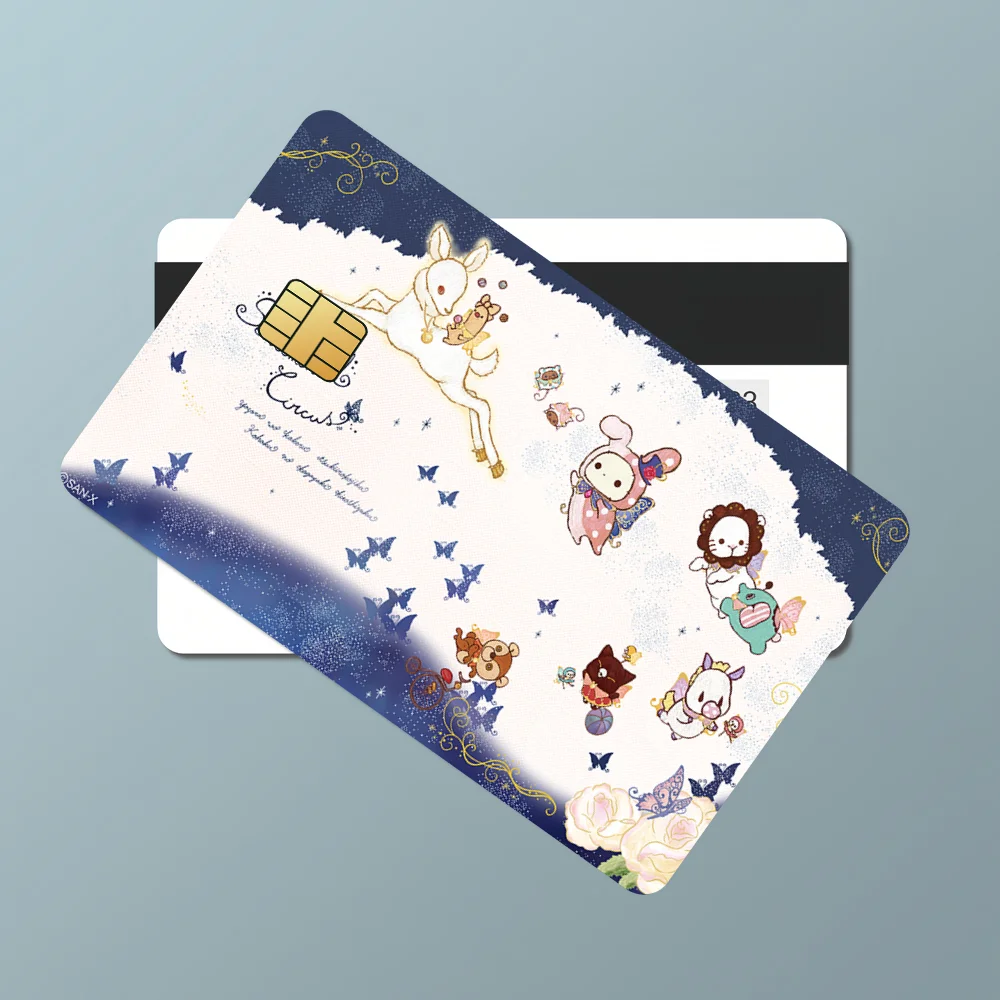 Sentimental Circus Cartoon Fashion Waterproof Scratch Pattern New Stickers Decoration 4 PCS Card Cover