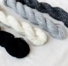 Lotus Yarns Bordeaux Polyester & Sequin Blend Yarn, Fluffy Shiny Yarn for Hand Knitting & Crochet Pullovers, Cardigans, Craft 3