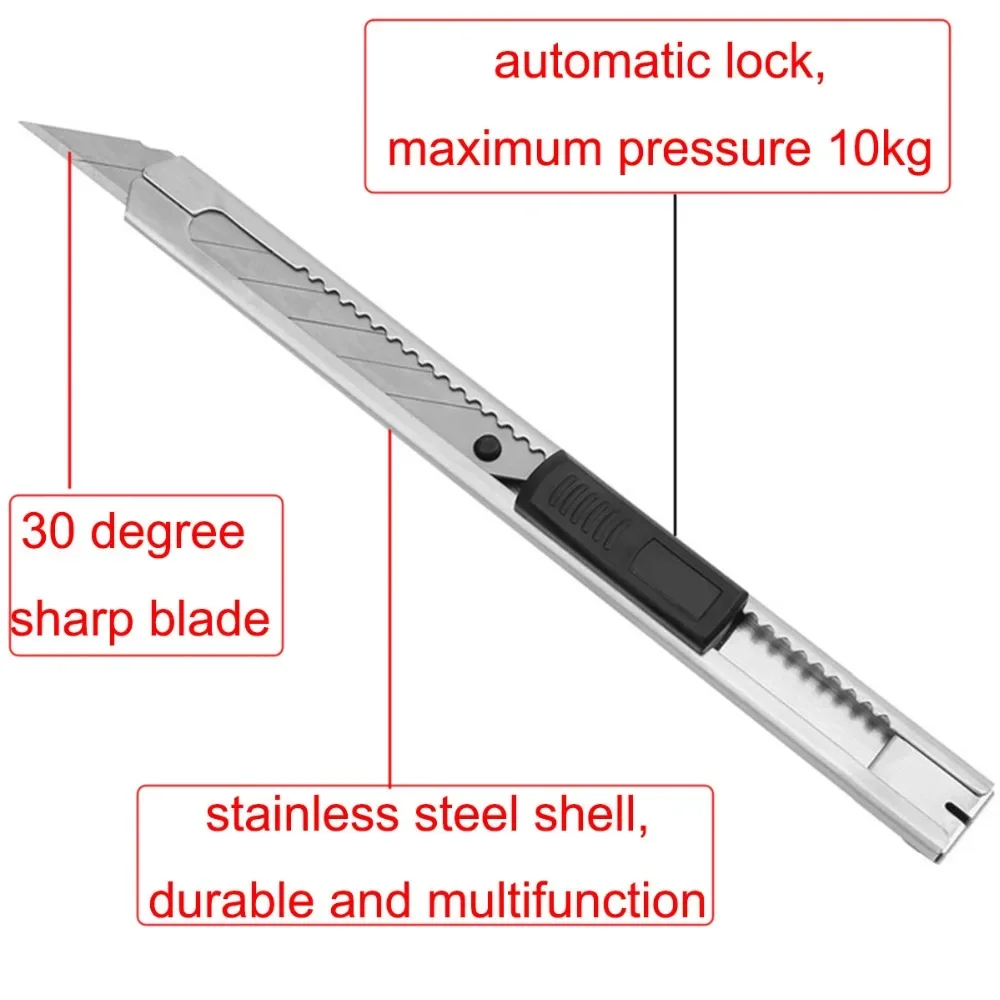 CNGZSY 사무실용 다용도 나이프, 그래픽 사인 제작용 예비 날, 비닐 아트 커터, 자동차 랩 도구, E02 + 3E03, 1 개, 30 개