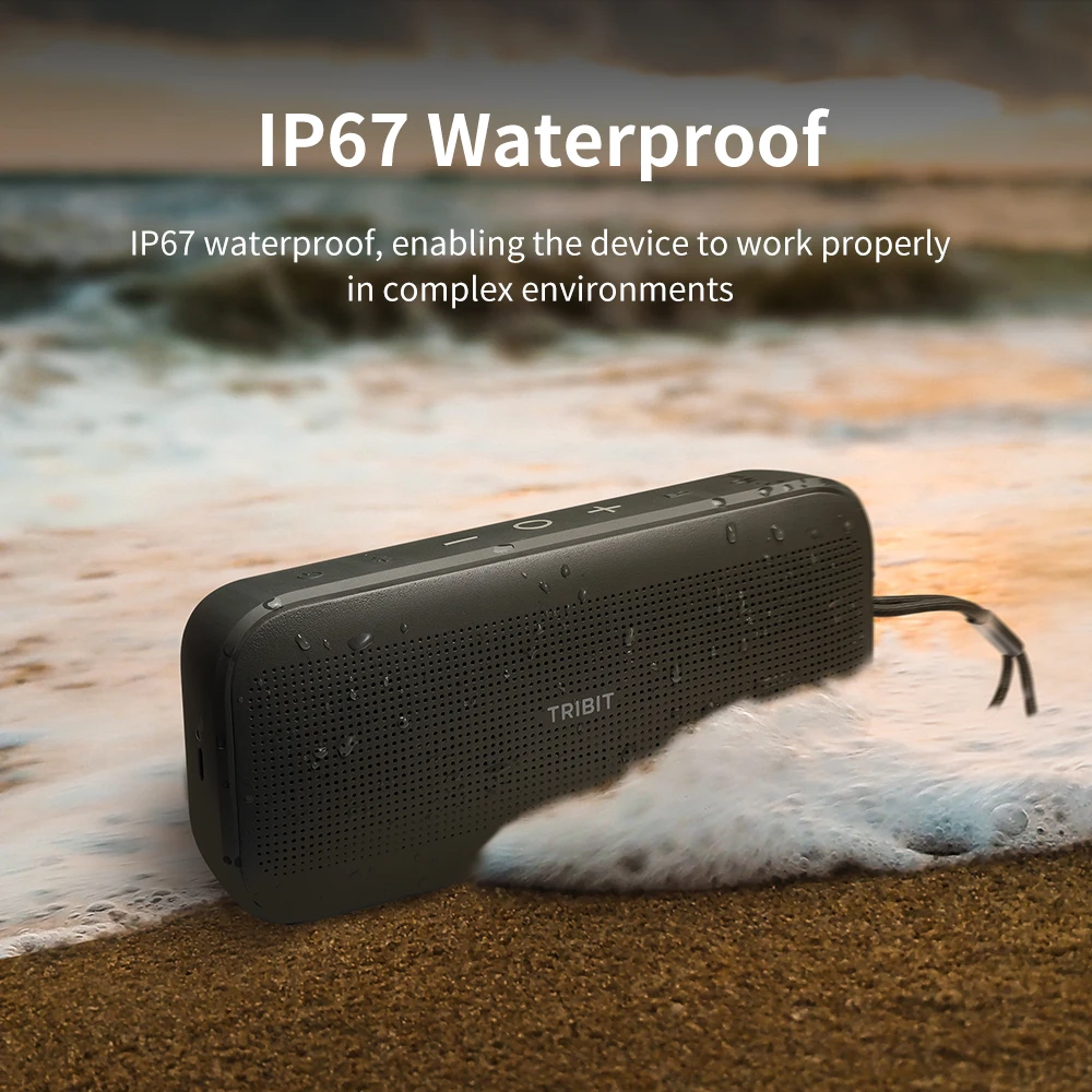 Tribit StormBox Flow Portable Speaker 25W Power With Deep Bass IP67 Waterproof for Outdoor Camping Hiking