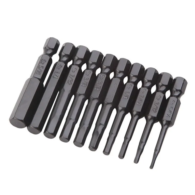 Screwdriver Set Hexagonal Screwdriver Set 10pcs Hexagonal Bit S2 Alloy Steel