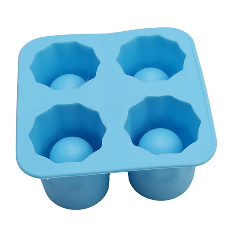 50pcs Four Hole Ice Cup Creative Modeling Ice Making Mold Edible Cup Lattice Summer Diy Production Bg26001