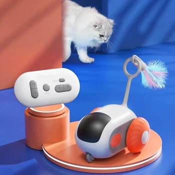 Electric cat toy remote control sports car self entertainment toy suitable for cats indoor interactive intelligent sports car