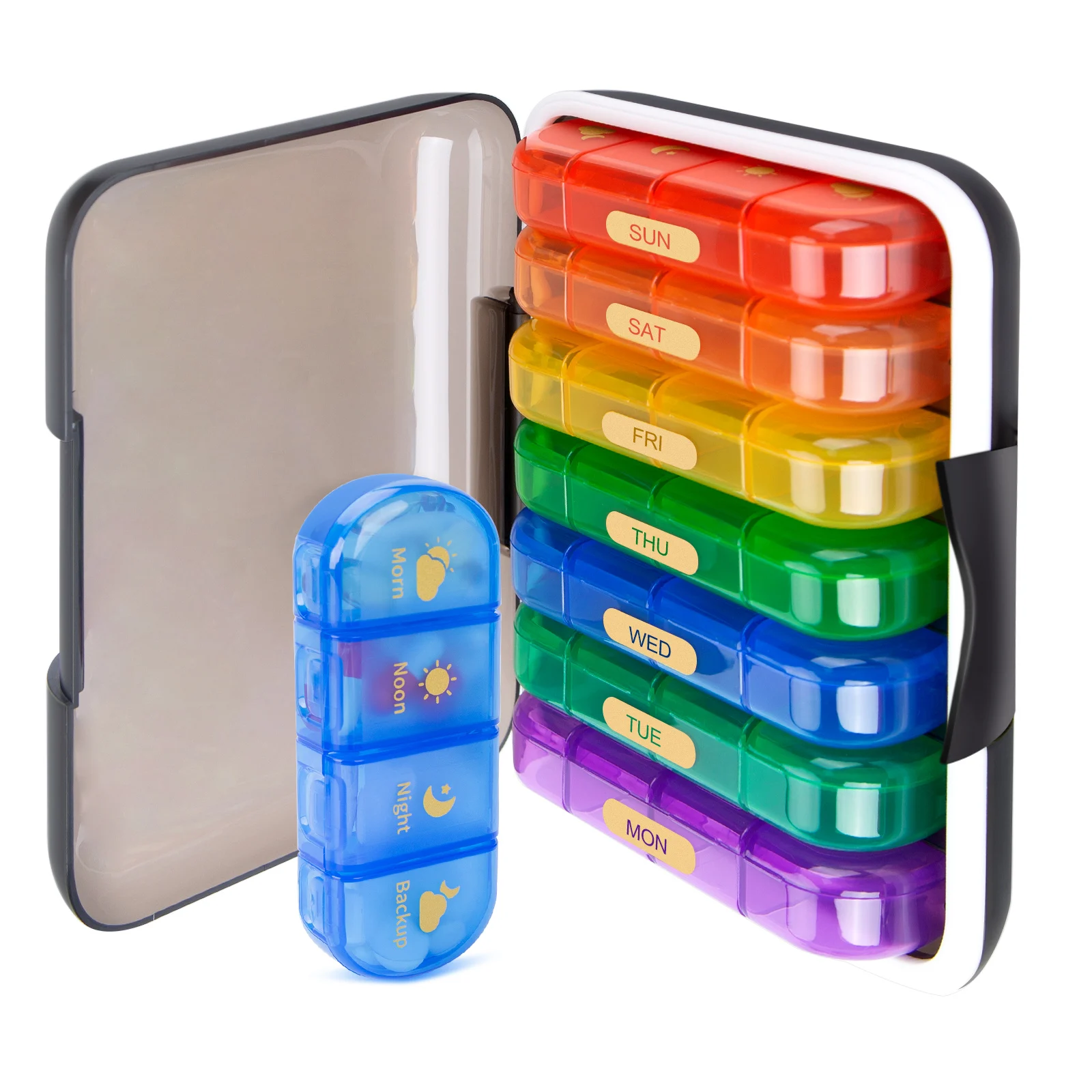Weekly Pill Organizer 3/4 Times a Day Travel Pill Box 7 Day with  Moisture-Proof Design Lager Pill Container to Hold Medication - AliExpress