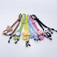 Lunettes de ULde dessin animé pour enfants, lanière anti-perte, Kawaii, col frontal, lunettes de soleil JOSunglasses, lunettes 2
