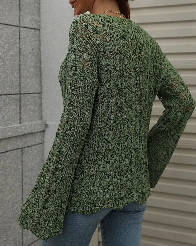 Рисунок 4 - Женский вязаный пуловер с рукавом-колоколом