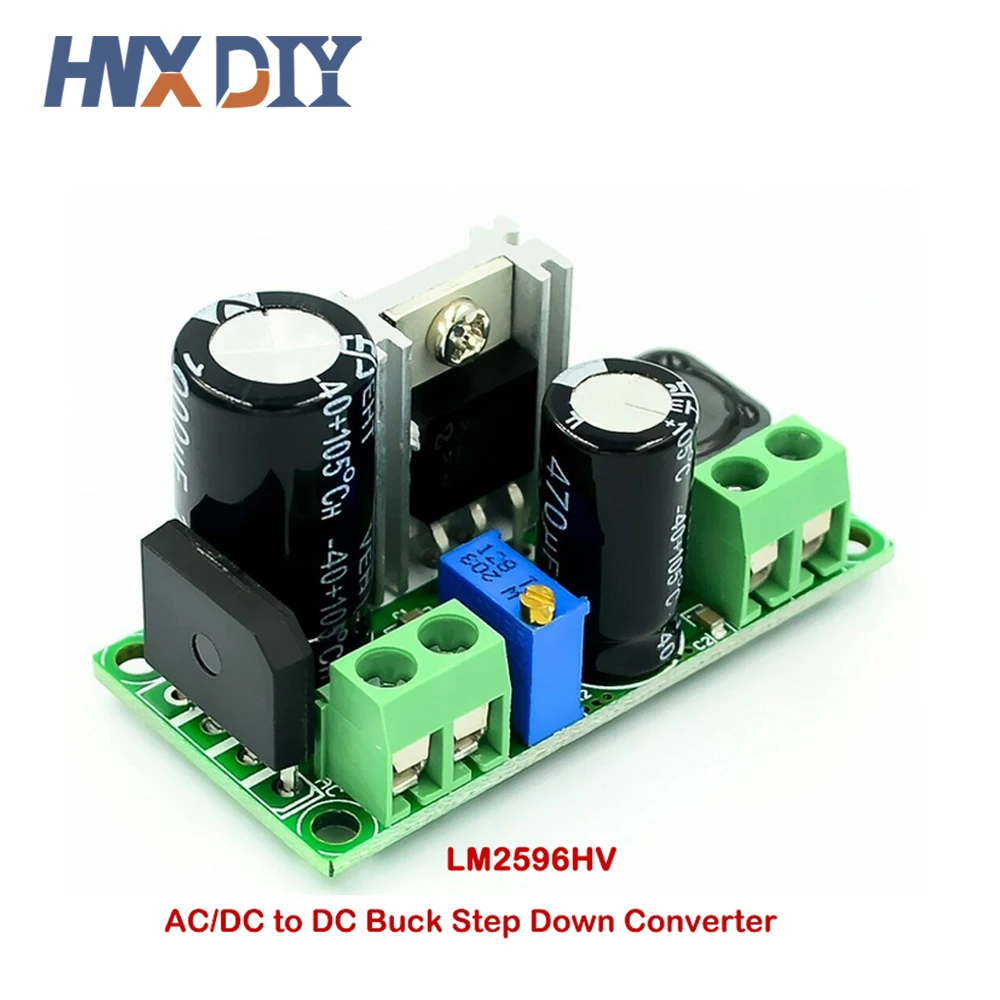 Lm2596Hv Modulo Convertitore Step-Down Buck Da Ac/Dc A Dc 3V 3.3V 5V 6V 9V 12V 15V 24V Dc 5V-50V Alimentatore Step-Down Regolabile 3A