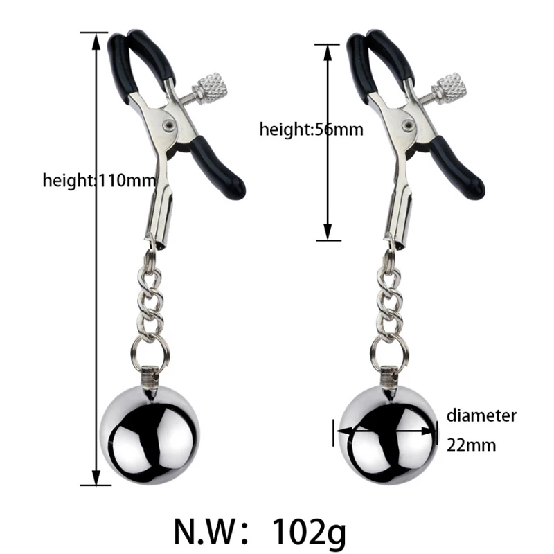 Nipple Clips Sex Toys Stainless Metal Chain Breast Clip Sucker for Couples