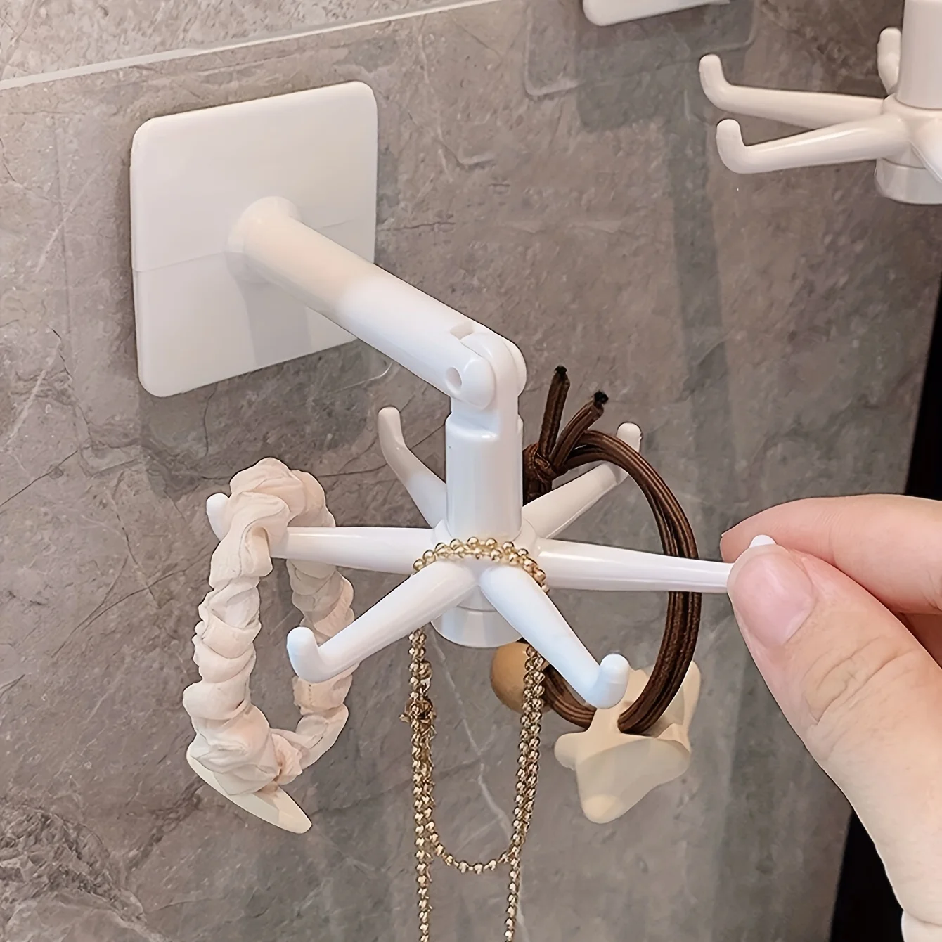 Espositore Girevole In Legno Per Gioielli - 48 Ganci Rimovibili - Organizer Da Tavolo Per Orecchini, Collane E Bracciali - Ideale Per Fiere E Mercatini