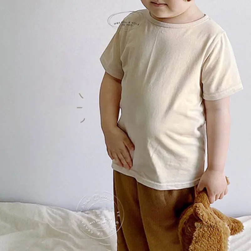Baby Boy Stripe Shirt Summer Casual Short Bat Sleeve Kids Shirt for Boys Clothing Children Girls Sports Cotton Tops cotton t shirt