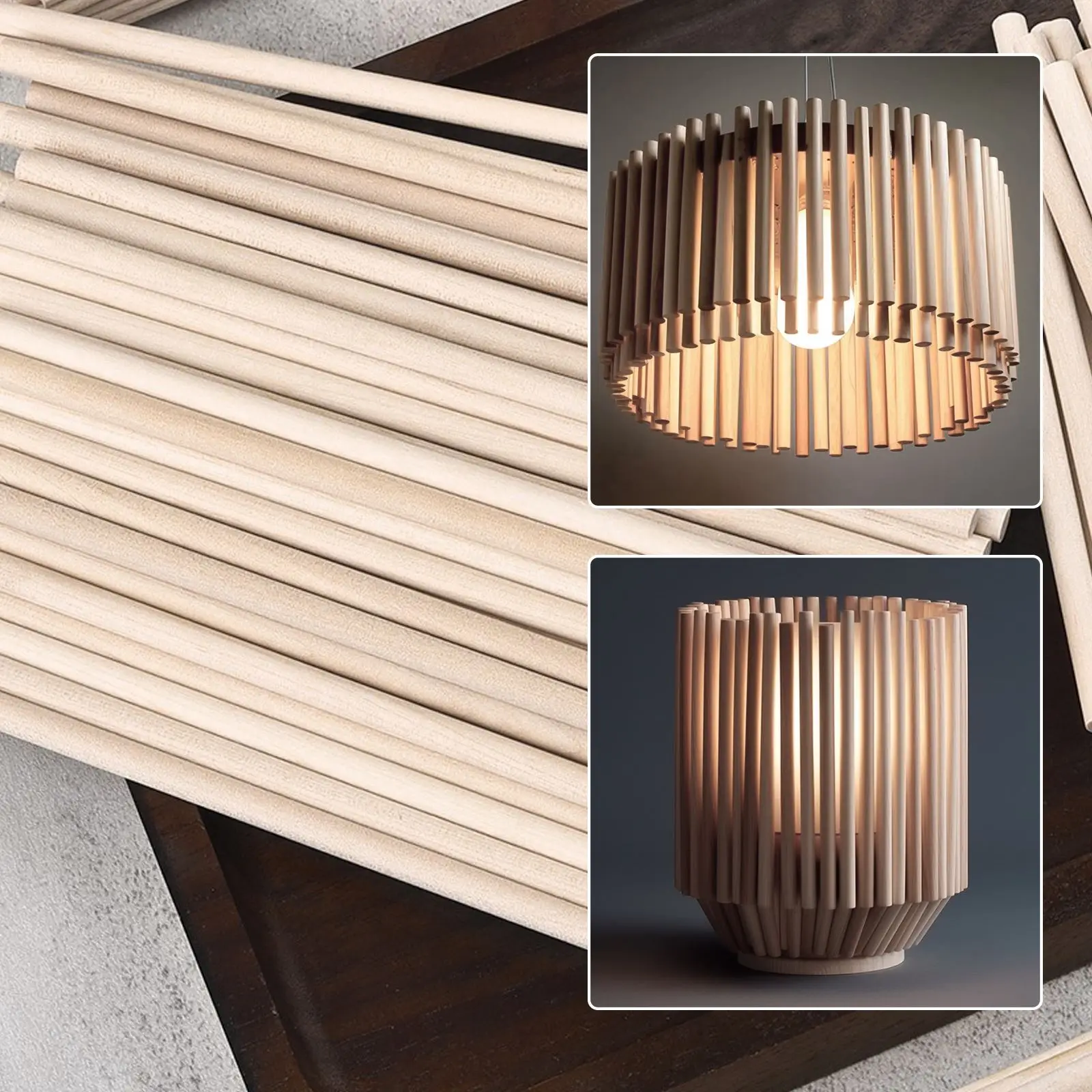 Wood Craft Accessories 3-30pcs/Lot Dia 3-12mm Balsa Wood Round Sticks For DIY Airplane/Boat Model Building 10-50cm