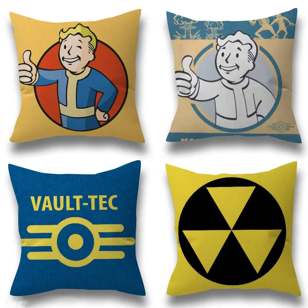Kissenbezug für Auto, Sofakissenbezug, Weihnachtsgeschenk, 40 x 40 cm, 45 x 45 cm, Game F-Fallouts, cooler Junge
