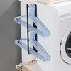 Clothes Hanger Holder Punch-Free Wall-Mounted Hanger Organizers and Storage Magnetic Absorption Wardrobe Balcony Clothes Hanger 3