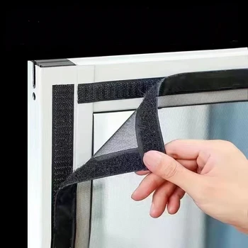 Écran de porte en maille respirante 1 pièce – Moustiquaire d'été durable – Ajustement facile, plusieurs tailles disponibles【NOIR】 1