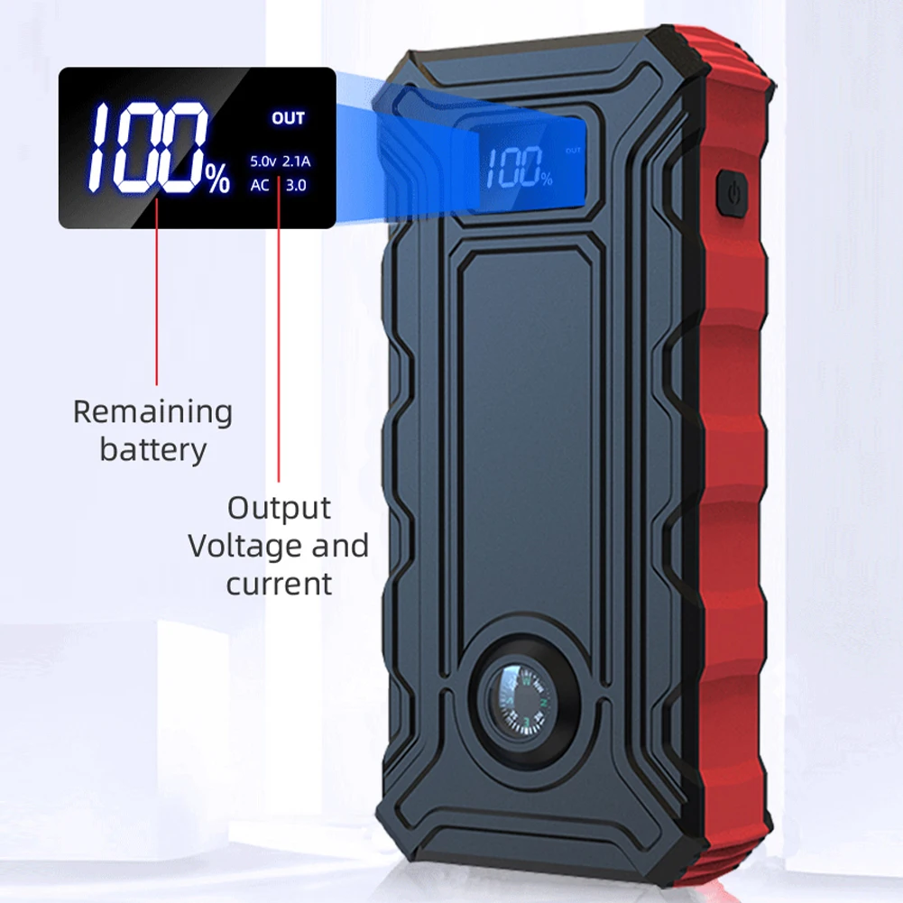 best jump starter 1200A Car Jump Starter 30000mAh Portable Power Bank Battery Booster with LED Flashlight Emergency Starter for Gasoline Diesel portable car jump starter