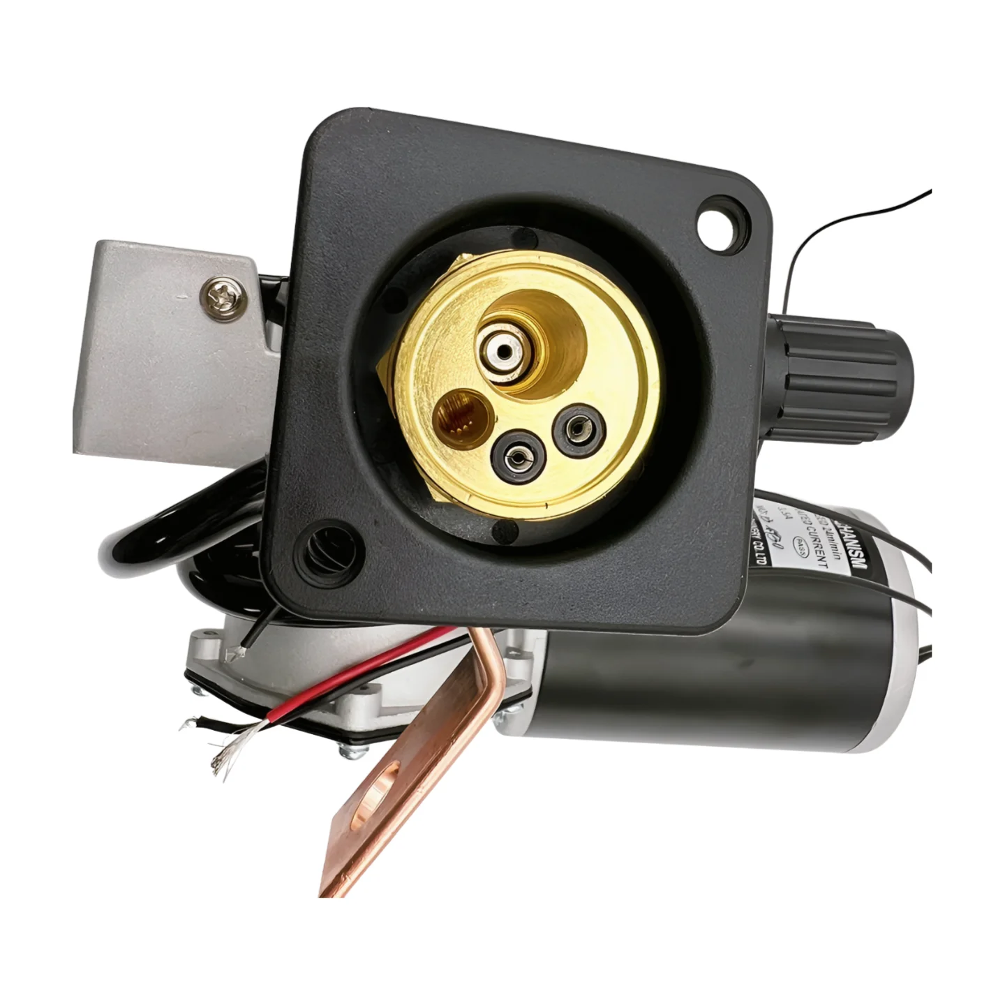 1PK DC24V 1.0-1.2mm 2.0-18m/Min Double Drive With Euro Connector Adaptor 76ZY-02B Mig Welder Wire Feeder Motor Assembly
