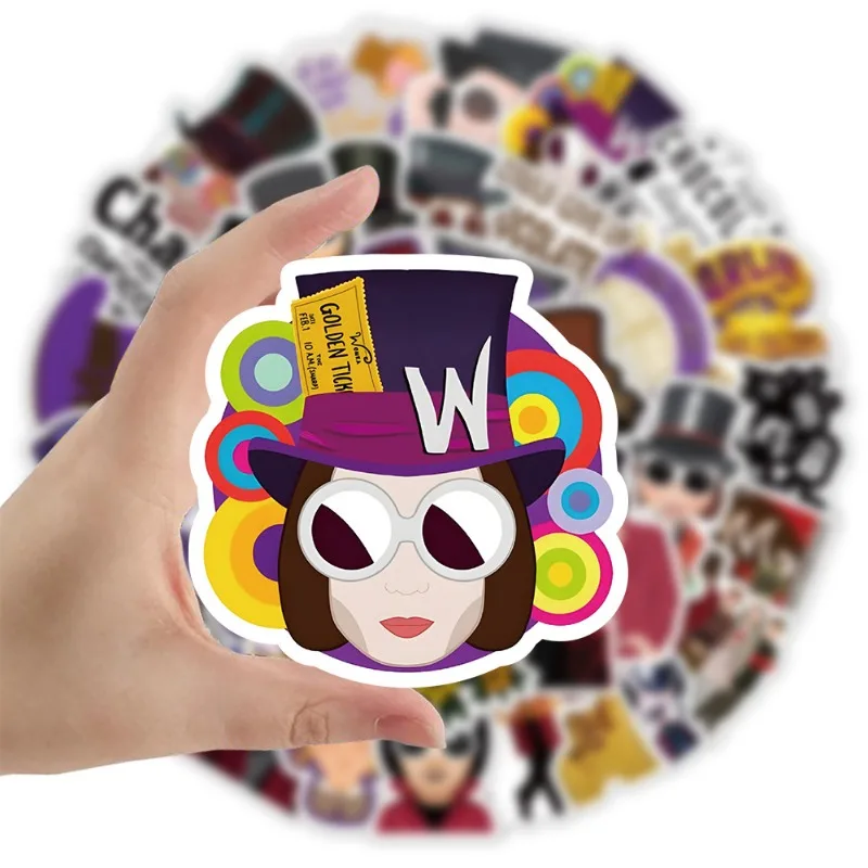 50個 ‌ チャーリーとチョコレート工場ステッカースーツケース水カップ