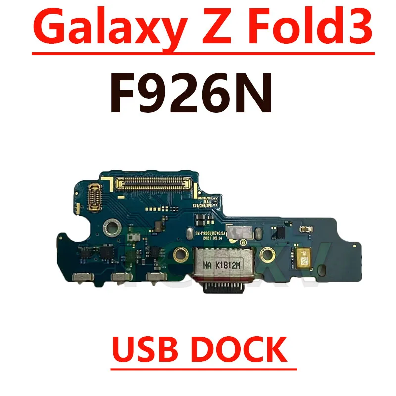 Cell Phone Parts NFC Coil Dock Charging Port Board Main LCD Signal Flex Cable Volume Button Spin Axis For Samsung Galaxy Z Fold3 5G F926 Fold 3