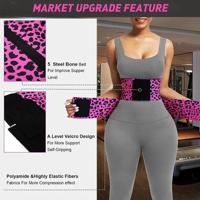 Belt Waist Cincher Ab Belt Tummy Control Body Shaper with Triple Wrap Corset Workout Sweat Band Sports Slimmer Gym Girdle Shaper 5
