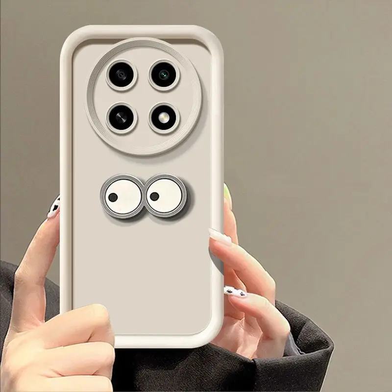 Shockproof Cute 3D Eyes Coalball Silicone Phone Case