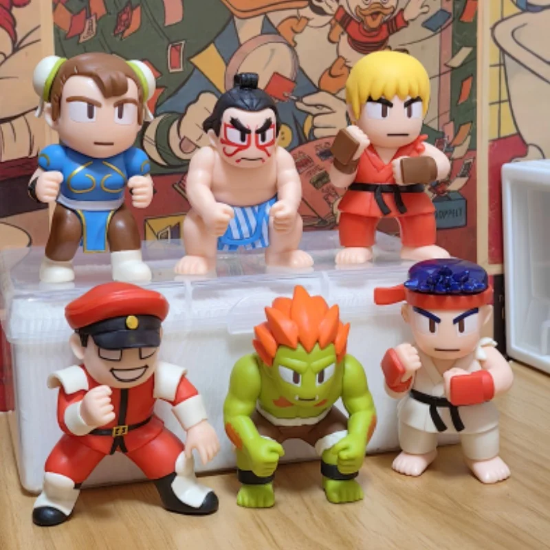 Vintage Blood 6 Street Fighter Alon Chunli Kenblanca Bison Hand Do Tide Play Game Decorazione Periferica Confezione Regalo Per Compleanno Gi