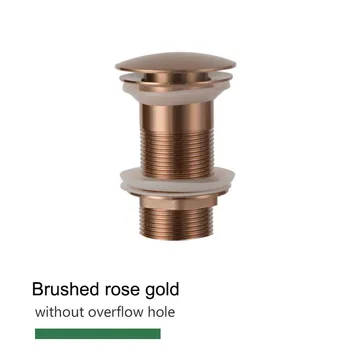 แปรง Rose Gold ห้องน้ําอ่างล้างหน้า Pop Up ท่อระบายน้ําเสีย Stopper ก๊อกน้ําห้องน้ําอุปกรณ์เสริม 14