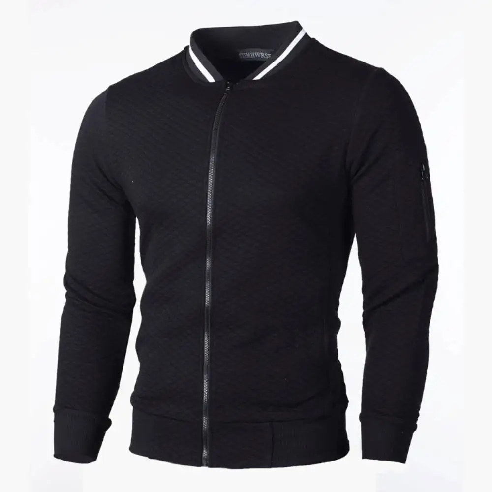 Men's Golf Sportswear Bomber Jacket Jacquard Plaid Coats Zipper Stand Collar Outerwear Casual Tops Men Jacket Sweatshirts S--4XL