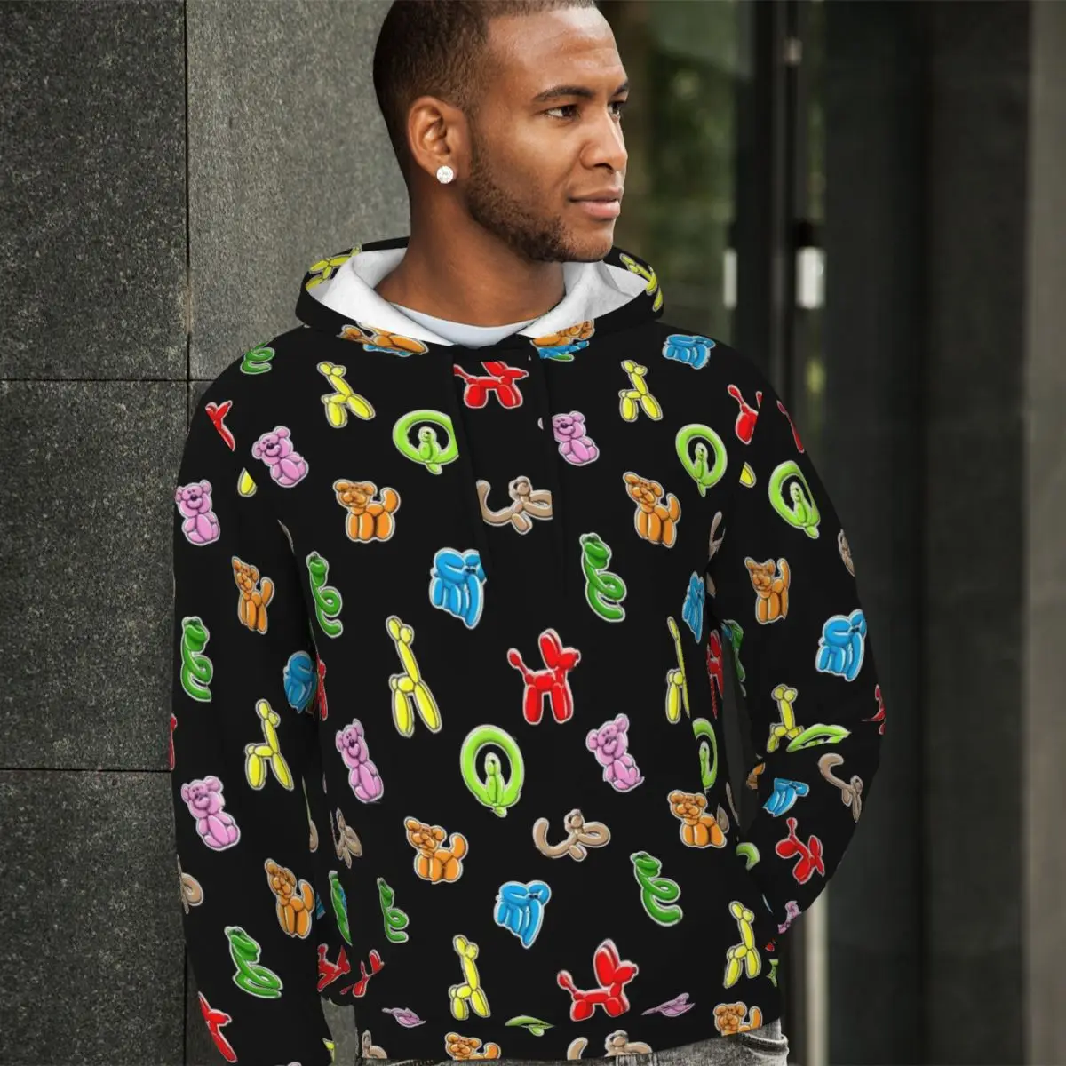 

Colorful Balloon Loose Hoodies Man Funny Animal Streetwear Hoodie Winter y2k Funny Classic Hooded Shirt Big Size 3XL 4XL
