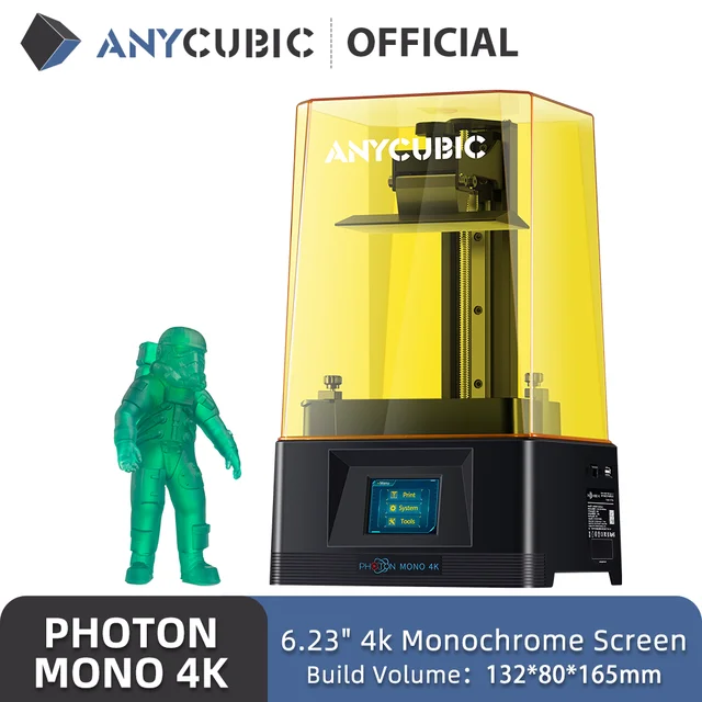 ANYCUBIC Photon Mono 4K 3D Printer with 6.23" Monochrome Screen LCD SLA UV Resin 3D Printers Fast Precise 3D Printing 1