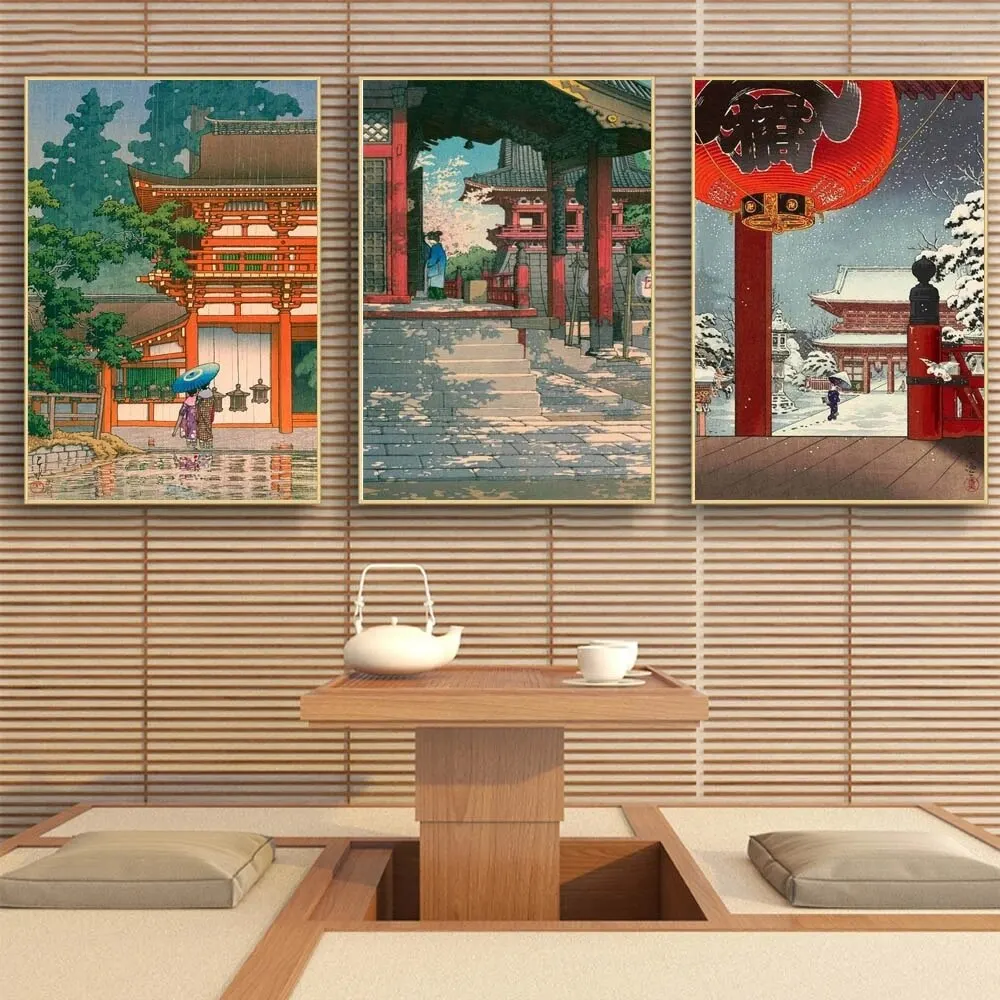 

Настенный ретро-постер с изображением японской улицы, для гостиной, коридора