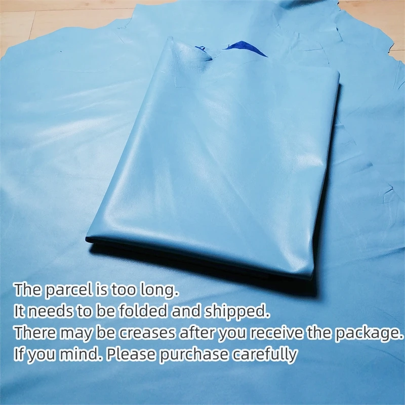 Sky Blue Genuine Sheepskin Leather Fabric - 0.6mm Premium Material