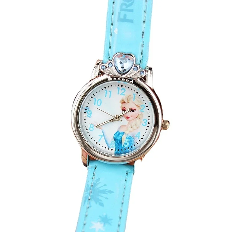 New Frozen Luxury Girls Watches Fashion Diamond Crown Cartoon Childrens Watch for Women Girls Kids Quartz Wristwatch Sofia Clock images - 6