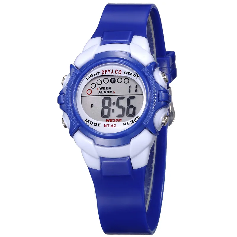 ساعة رقمية مقاومة للماء LED للأطفال ، ساعات رياضية...