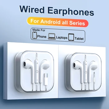 Cuffie intrauricolari originali per Xiaomi Redmi Poco Samsung Huawei Honor Google Tipo C Auricolari cablati Laptop Tablet Auricolari da 3,5 mm