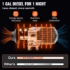 VEVOR 5KW Diesel Air Heater All in One 12V Diesel Parking Heater Silencer Diesel Heater w/Remote Control & LCD Switch for RV Bus 4
