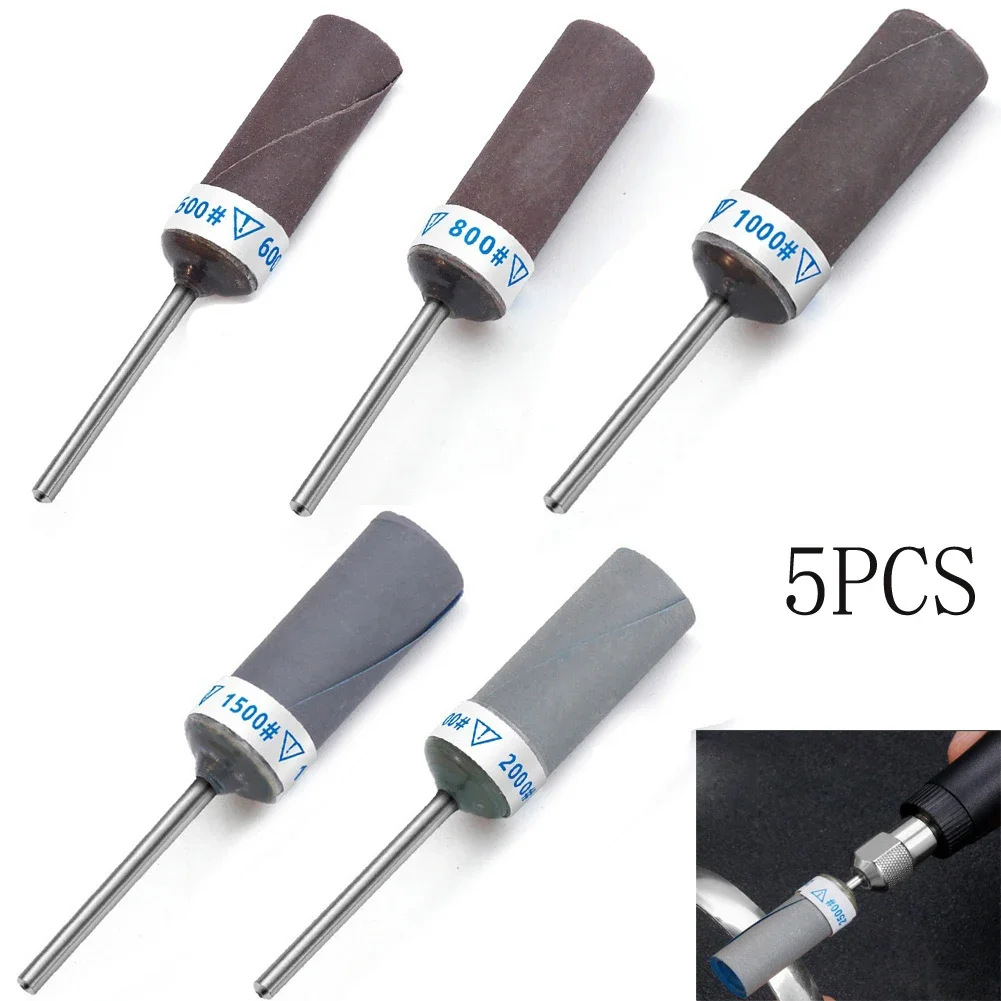 5 stücke Schleifpapier Stick Schleifkopf P800-P2000 Schleifpapier Stange Schleifkopf Für Spiegel Polieren Metall Holz Schmuck