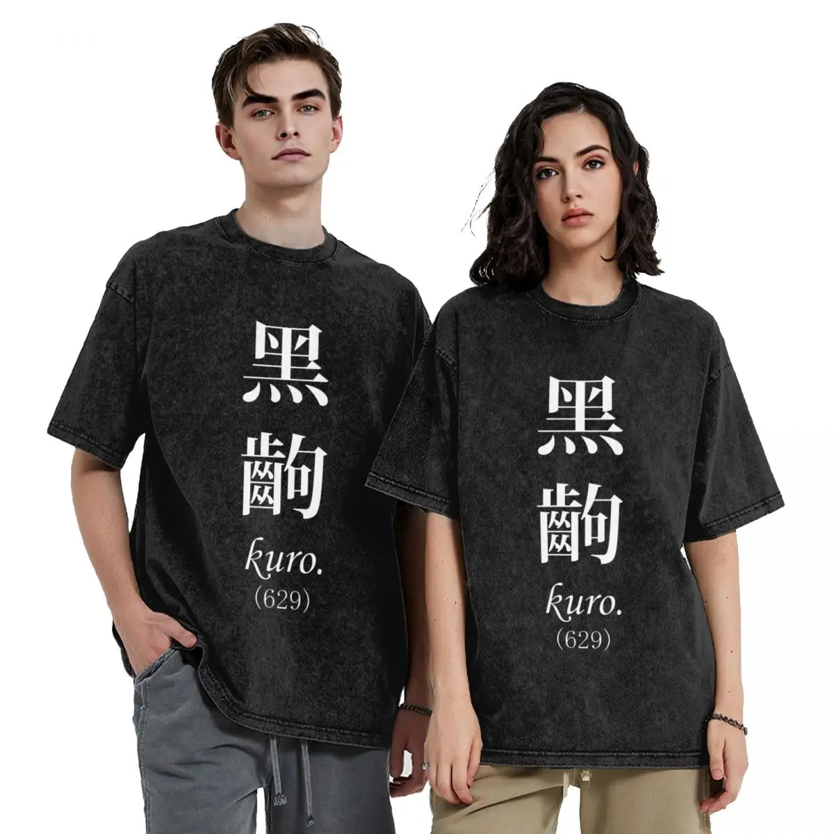 Bakemonogatari Kuro T-Shirt Monogatari Black Scene Trendy