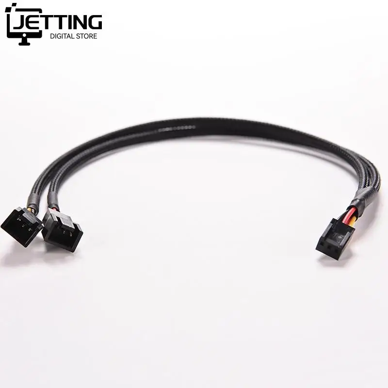 3Pin Female Y-Splitter to Dual 2Pin Male Mainboard Power Cable Adapter PC Computer Case Fan Connect Wire Splitter Convert 1PC