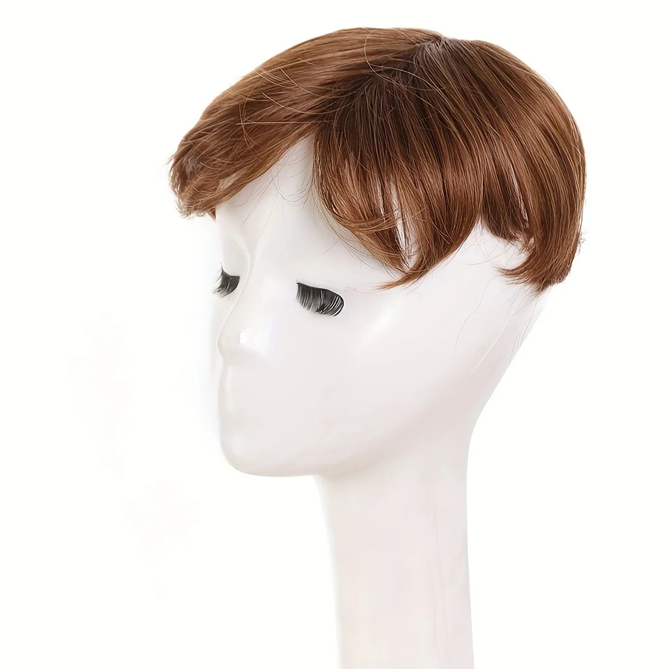 Synthetic Men Short Straight Wig Black for Male Hair Fleeciness Realistic Natural Headgear Hair Heat Resistant for Daily Party - 6