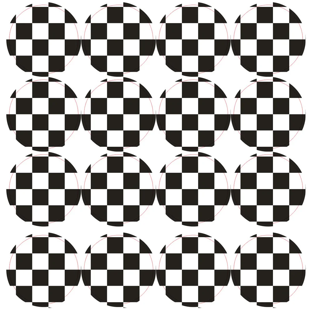

60pcs Black White Checkered Treat Stickers Labels for Race Car Theme Party Decorations Favors Paper Bag Sticker