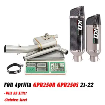 For Aprilia GPR250R GPR250S 21-22 Motorcycles Exhaust System Muffler Front Link Pipe Stainless Steel Slip On With DB Killer 51mm