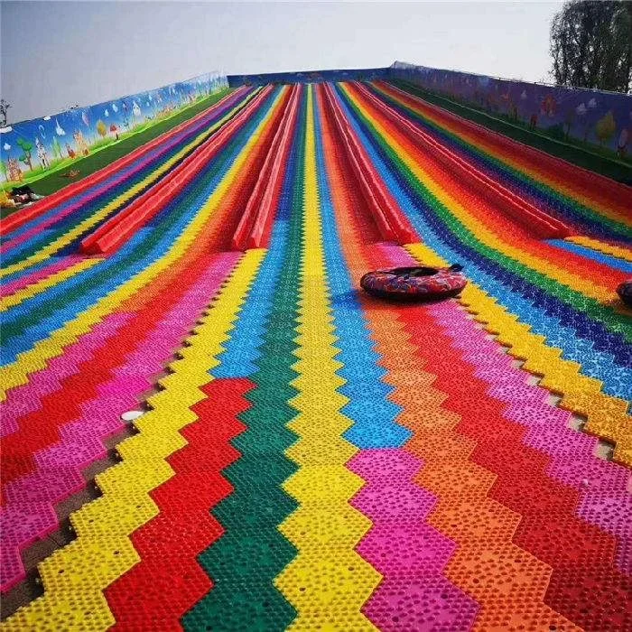Rainbow Dry Slide Kids Rainbow Plastic Slides Dry Snow Slide