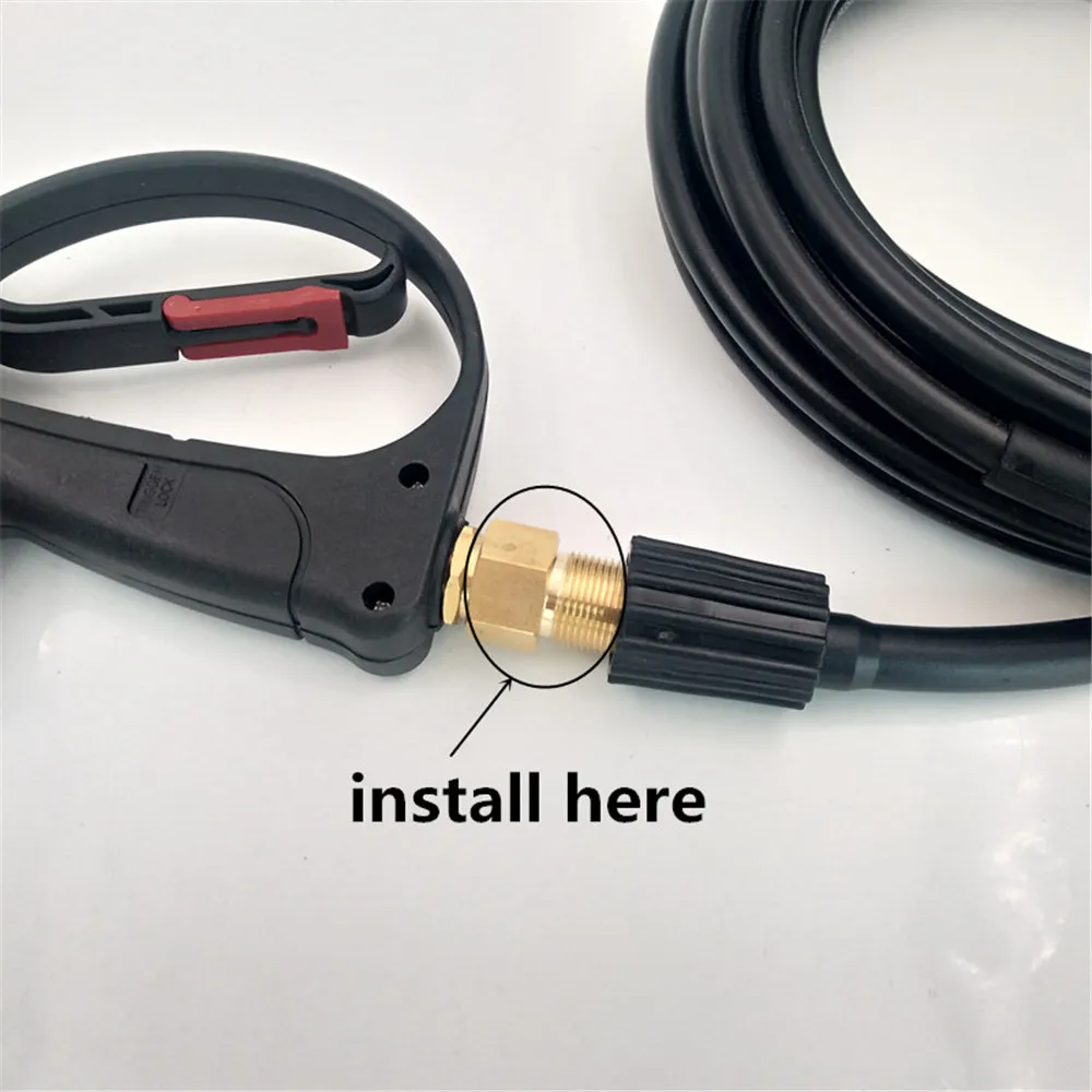 Pressure Washer Gun Copper Brass M22 15mm Male Thread To M22 14mm Female Hose Adapter pressure washer gun
